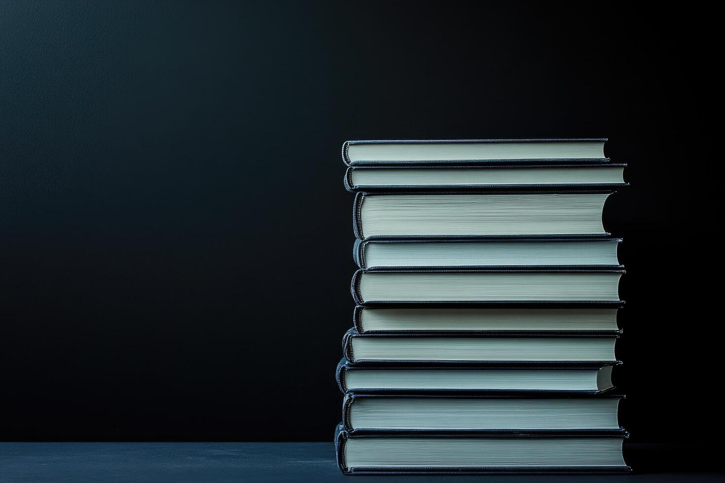 Pile of Old Books on a Dark Surface photo