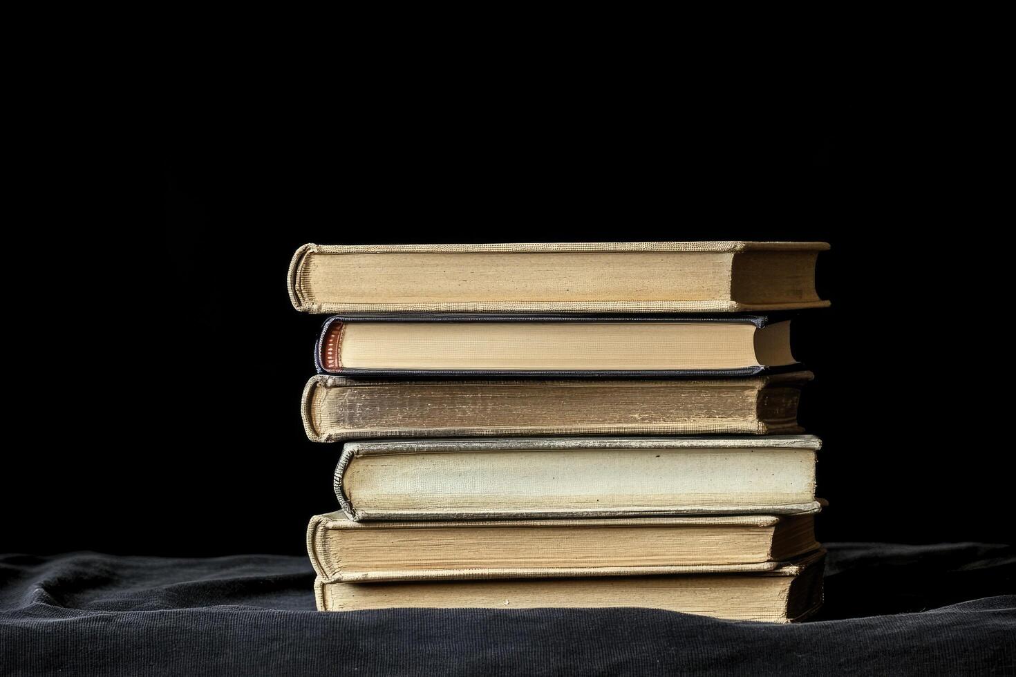 Aged Book Collection with Rustic Covers photo
