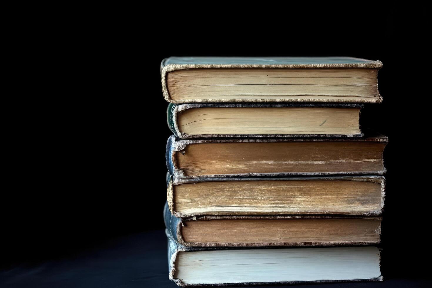 Collection of Classic Books in a Tower Formation photo