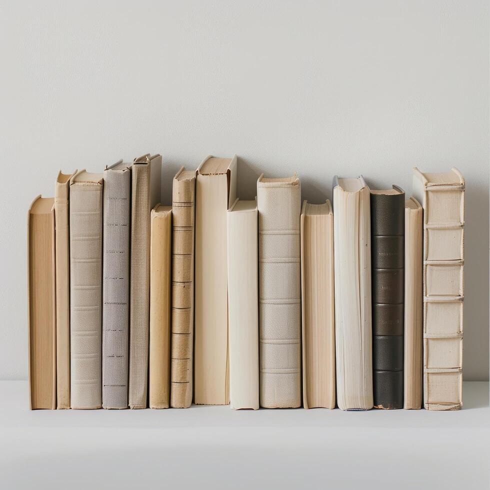 Rustic Pile of Old Books with Vintage Appeal photo