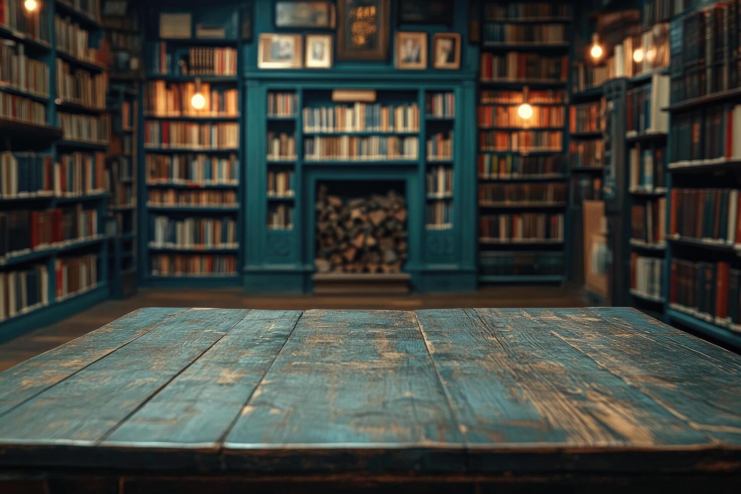 Minimalist Library Design with Open Spaces photo