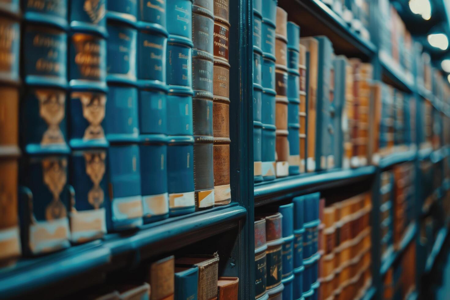 Serene Library with Rustic Wood photo