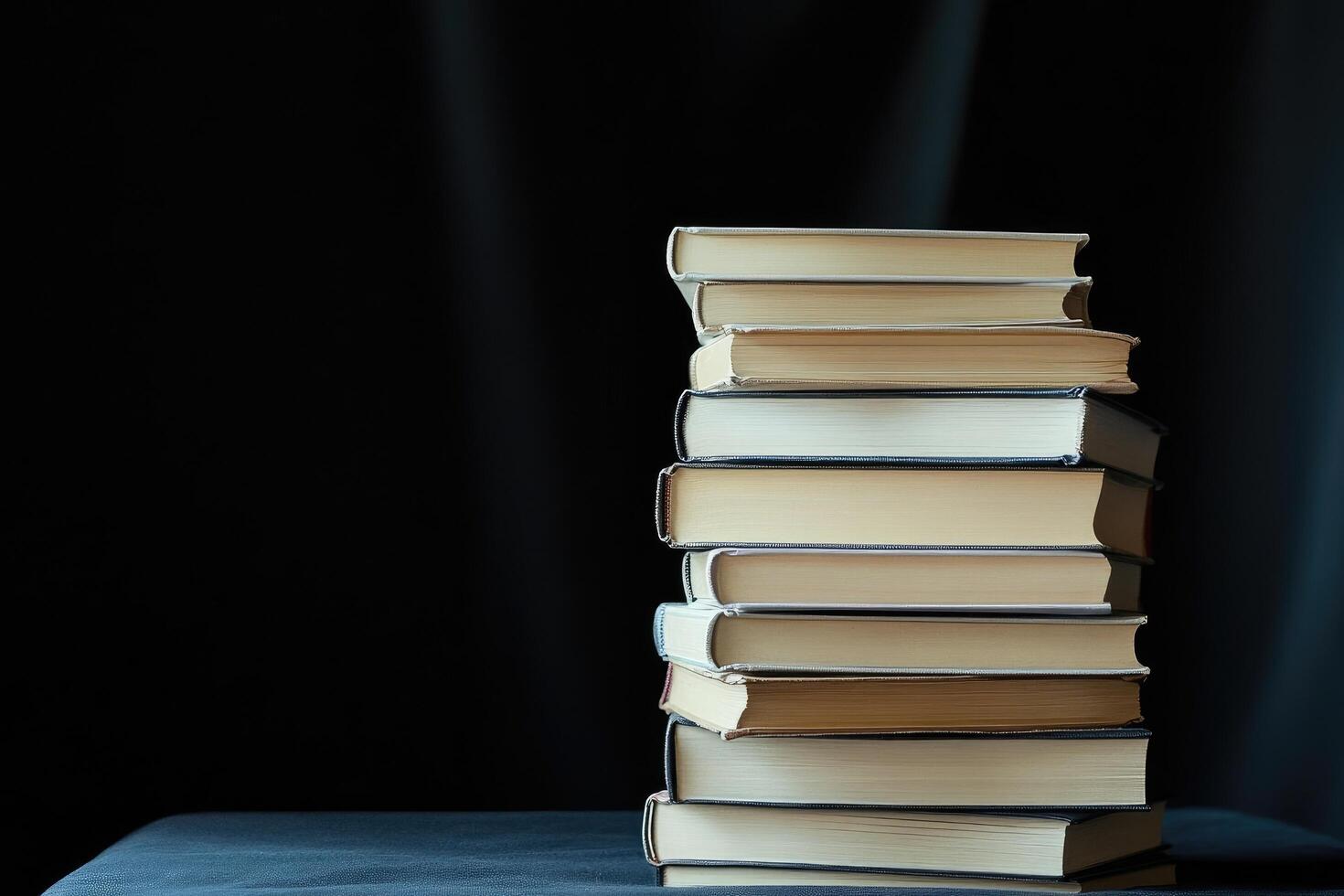 Vertical Pile of Vintage Hardcover Books photo