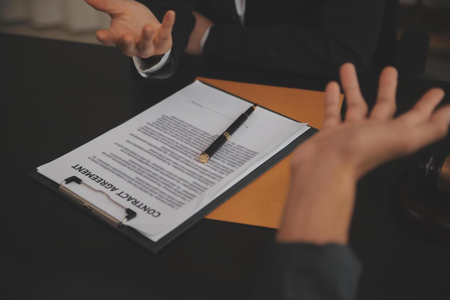 Law theme, gavel or mallet of the judge, lawyer enforcement officers, evidence-based cases taken into account in the court abount business, legislation. photo