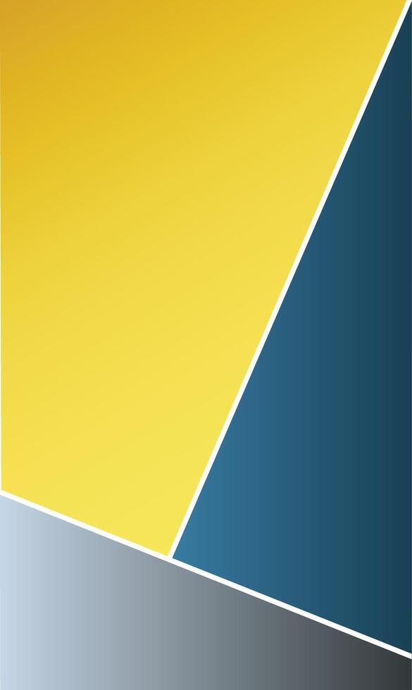 Geometric Harmony, Shades of Yellow, Blue, and Grey. Abstract geometric shapes and the harmonious blending of colors in the design vector