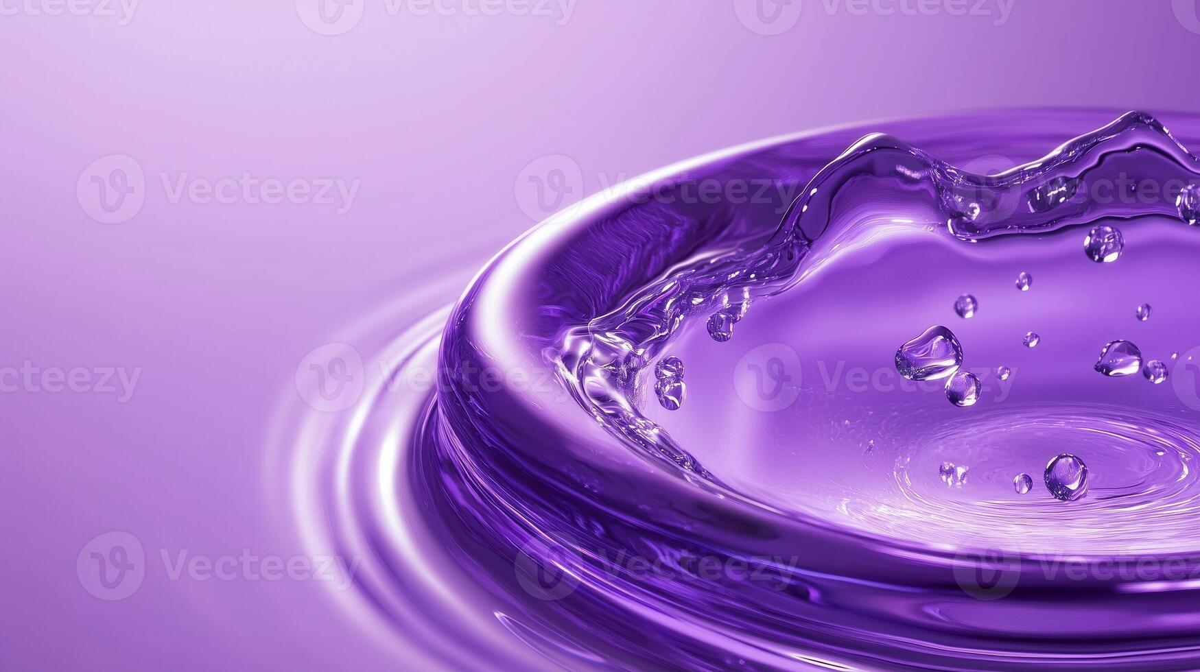 Purple liquid transparent fluid gel water bubble flow background photo