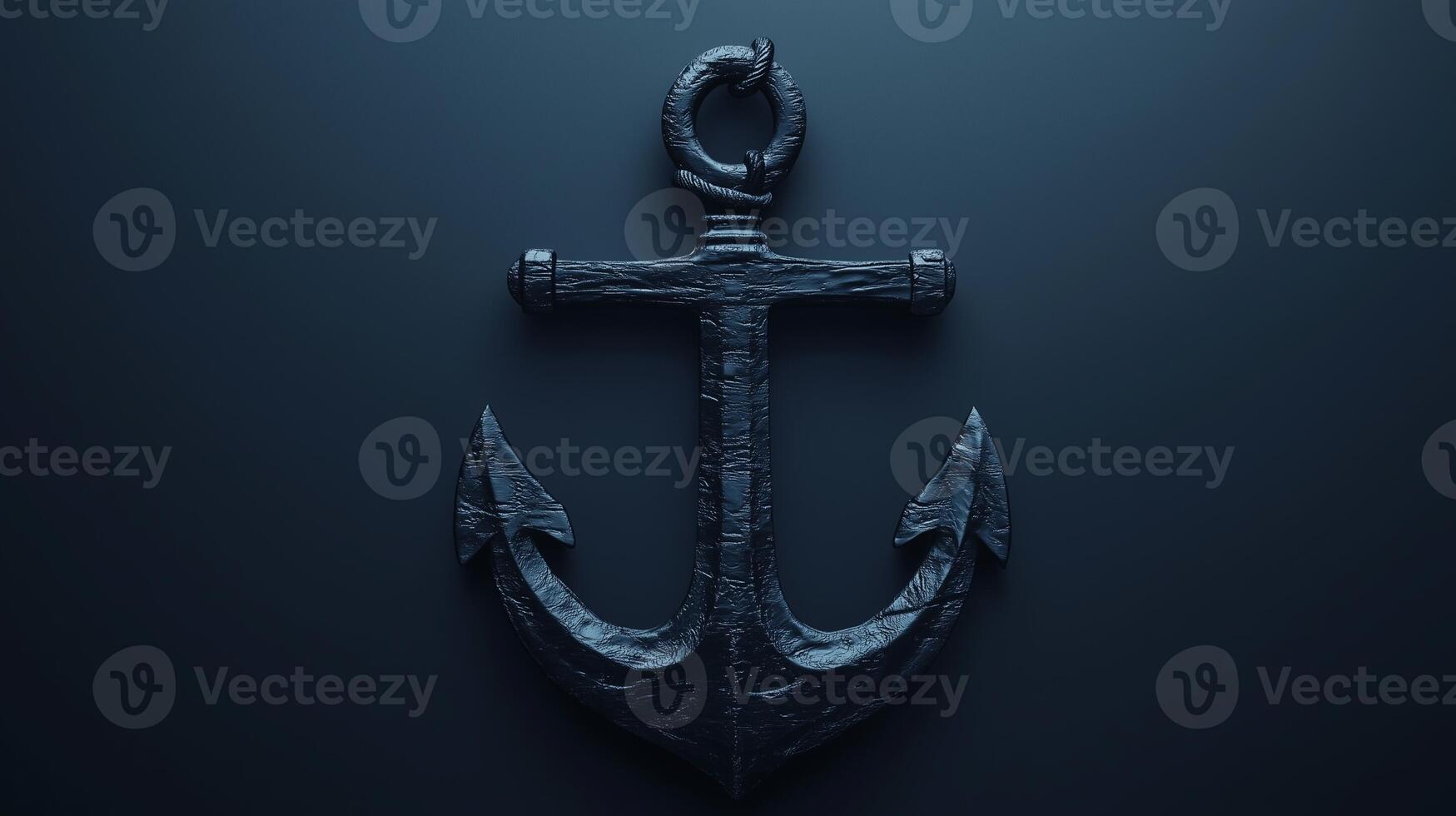 Flat lay anchor metal ship equipment in travel water transportation photo