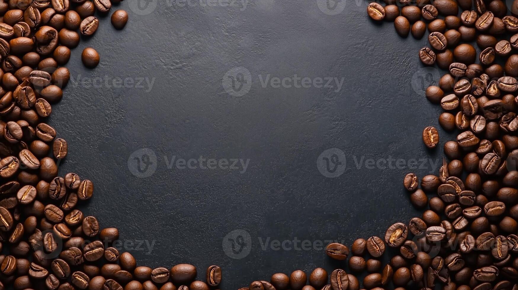 Coffee bean organic quality botanical garden copy space dark background photo