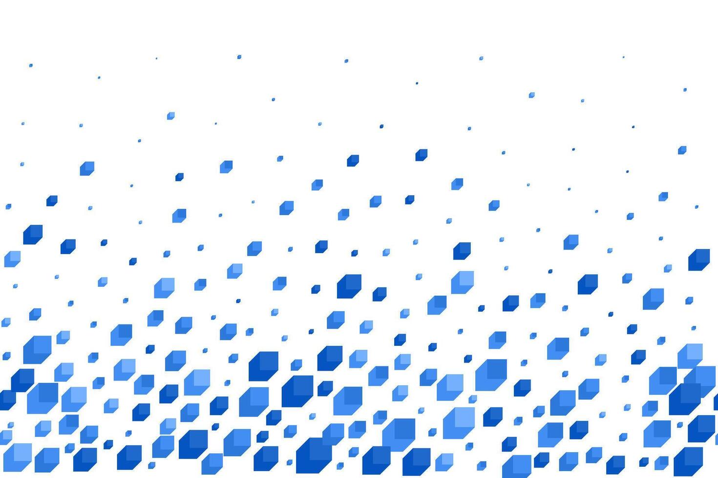 Cube pattern background. Geometric abstract 3d squares on white backdrop. Flowing mosaic blocks decoration. Seamless template vector