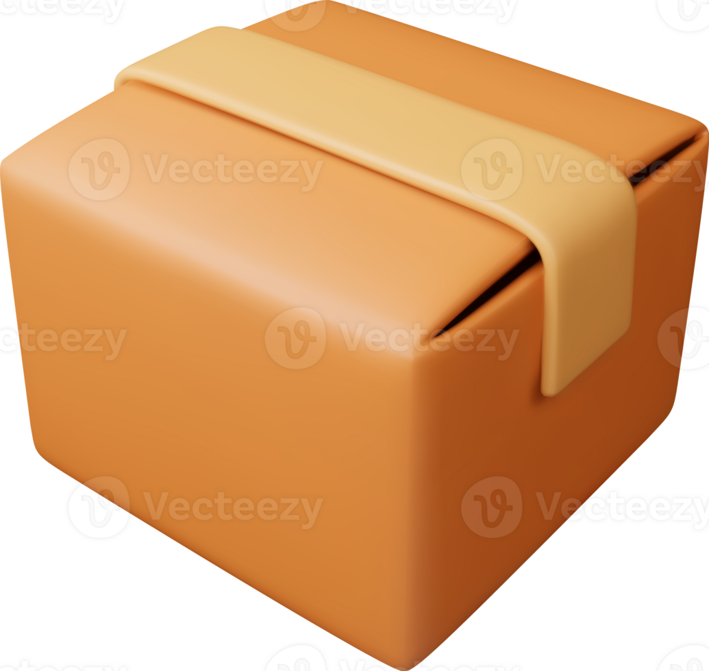 3D carton packaging box png