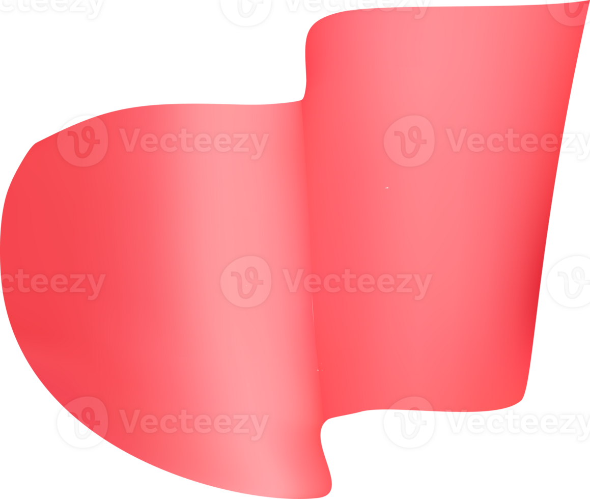 3D red party confetti element png