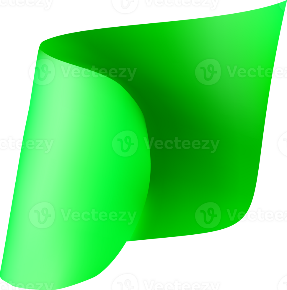 3D green party confetti element png