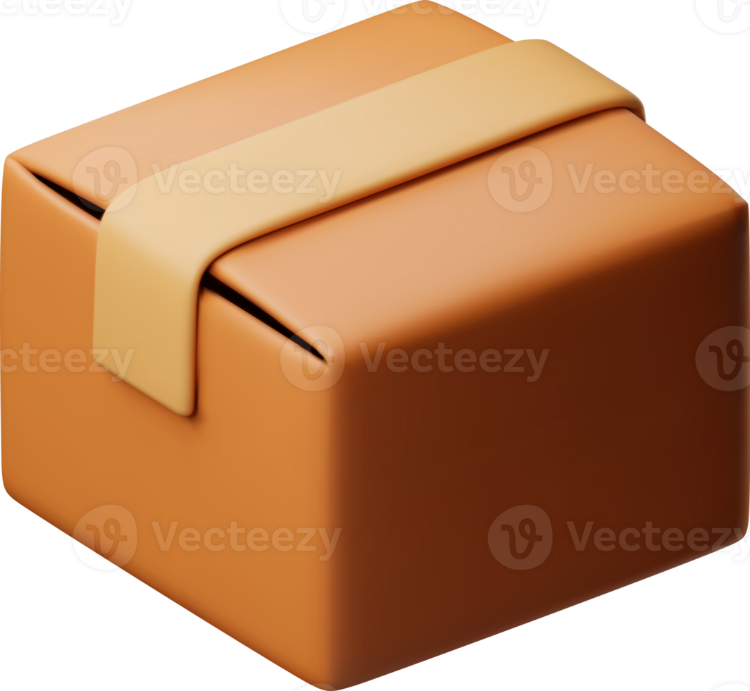 3D carton packaging box png