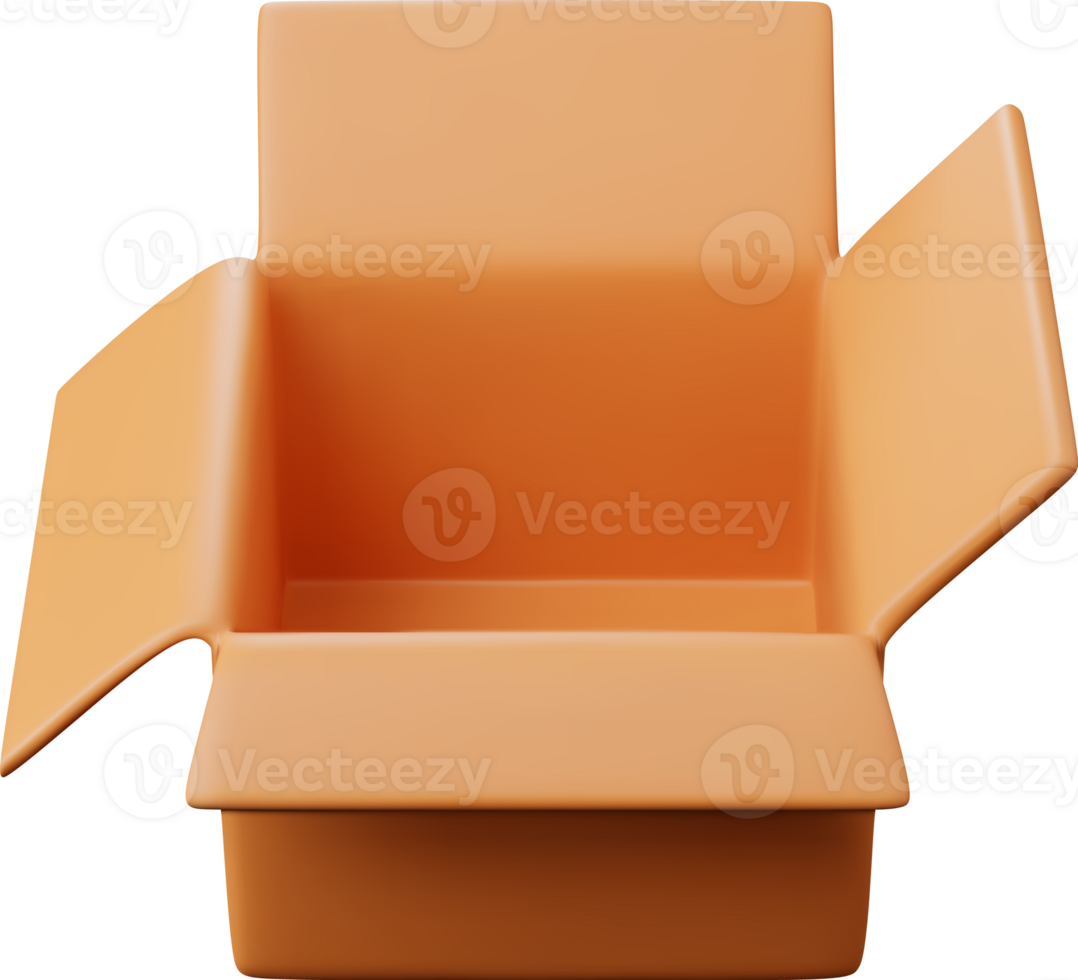 3D carton packaging box png