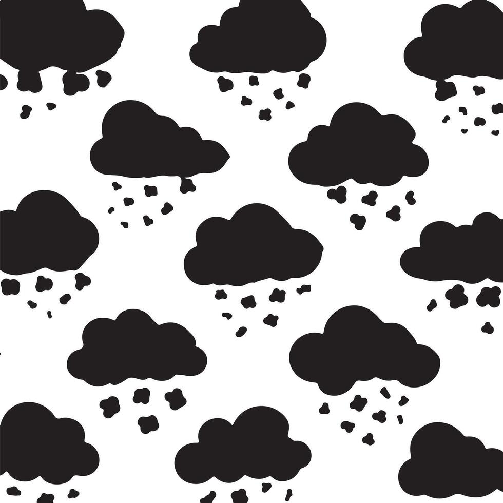 Clouds and Rain Pattern vector