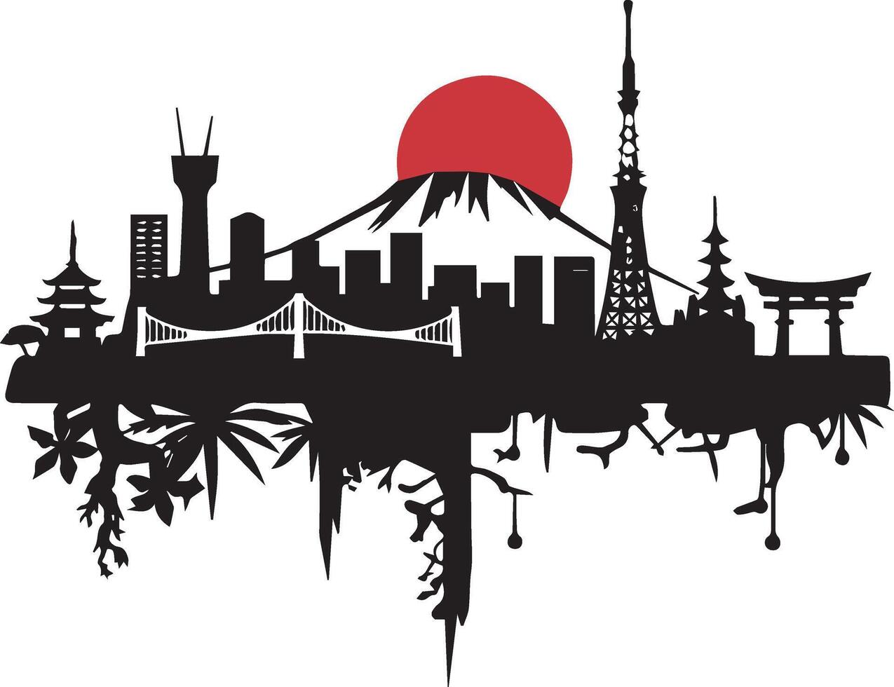 Tokyo Buildings Are Detailed Moveable and Complete vector