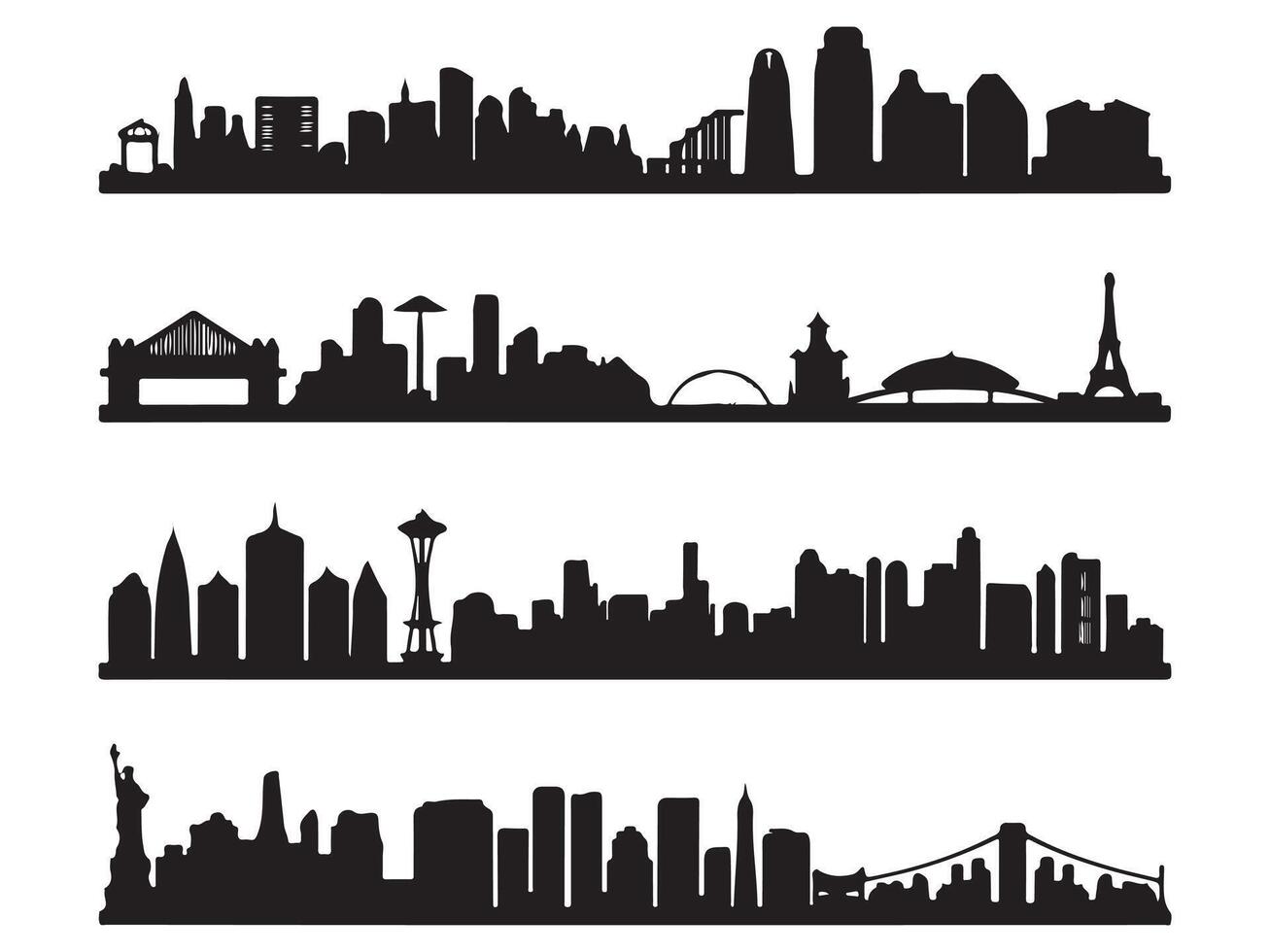 New york city skyline illustration vector