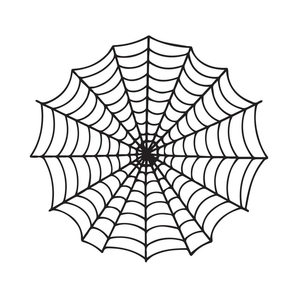 Web of Creativity Spider Web Coloring Page vector