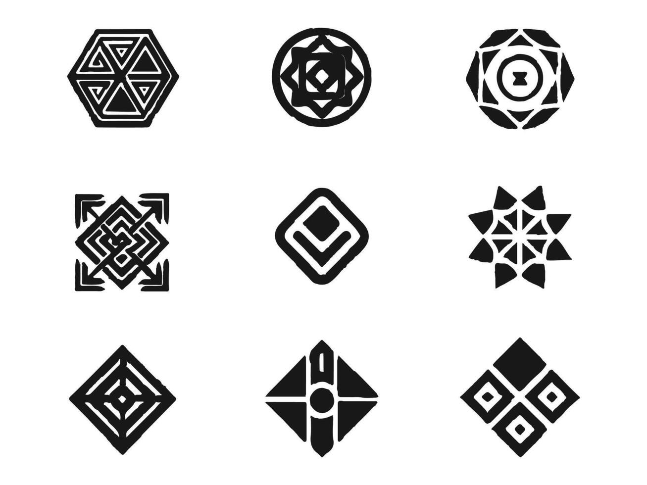 Geometric geometric symbols set 51494209 Vector Art at Vecteezy