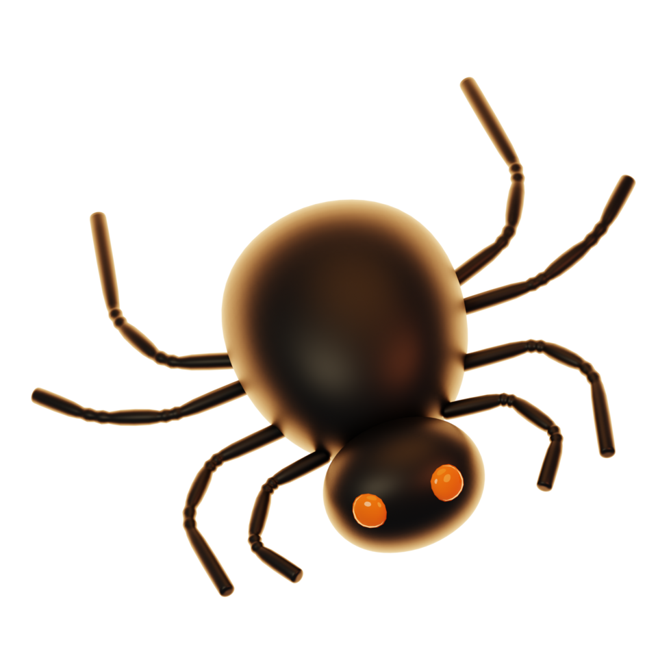 3d render halloween icon concept. 3d render spider png