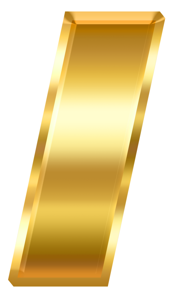 gradient gold letter i png