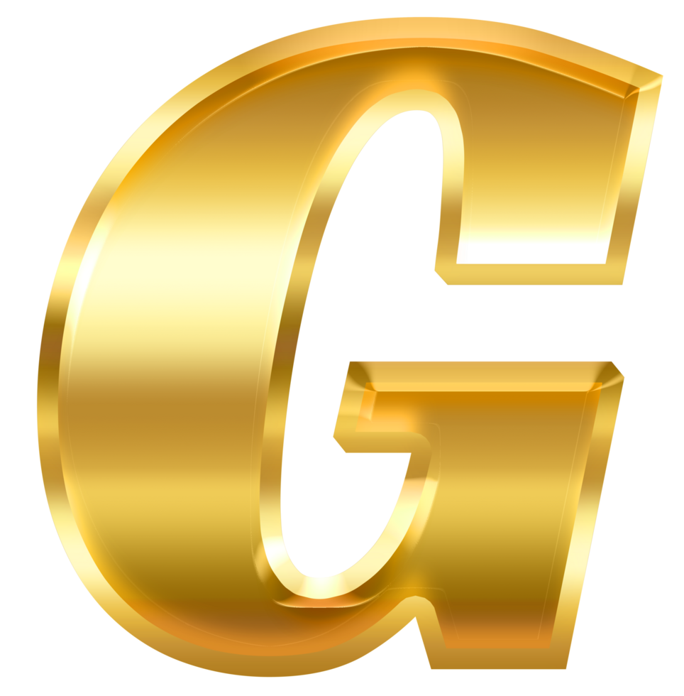 gradient gold letter g png