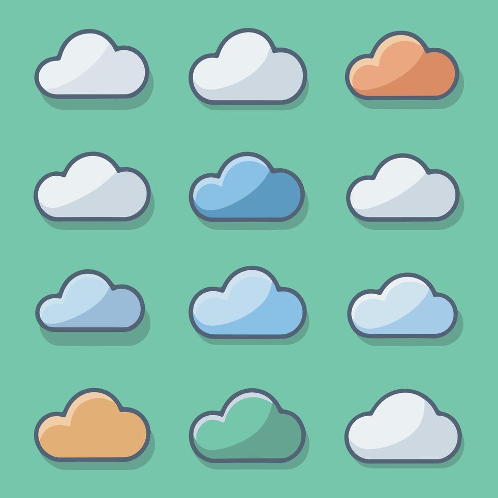 Crafting Beautiful Cloud Silhouettes Tips for Color Selection and Usage vector
