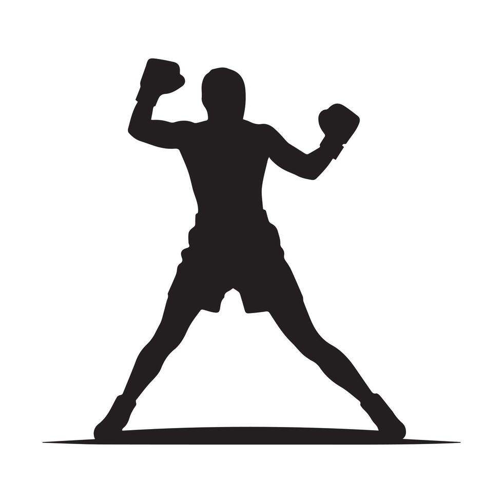 Guardian of the Ring The Boxer's Defiant Stance vector