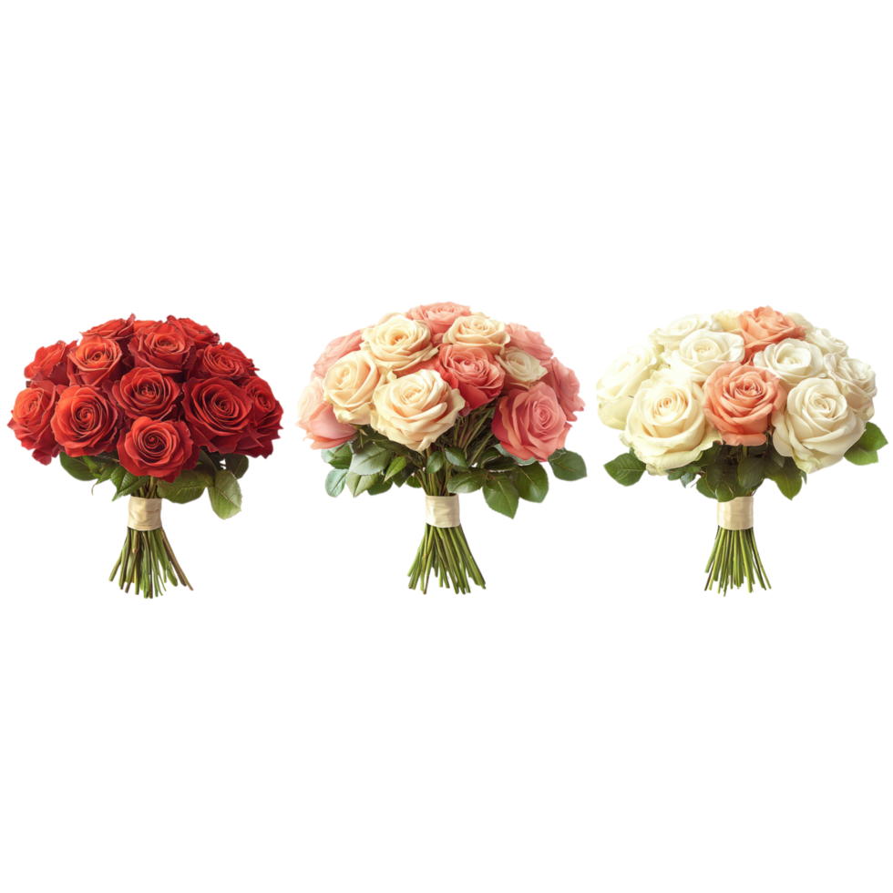Three Rose Bouquets png