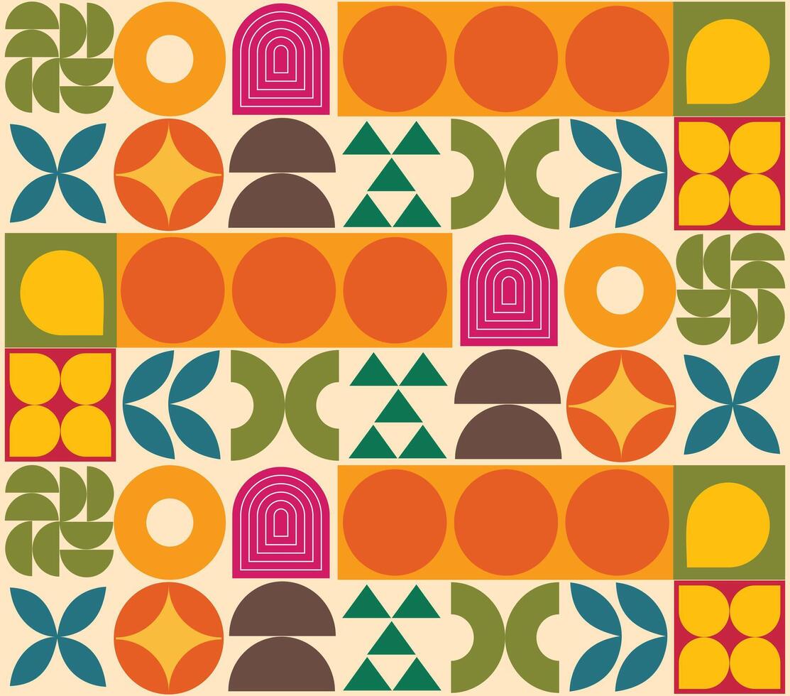 Abstract geometric pattern illustration design and banner template design of geometric pattern or Flat mosaic background vector