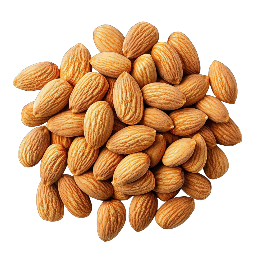 Almonds isolated on transparent background png