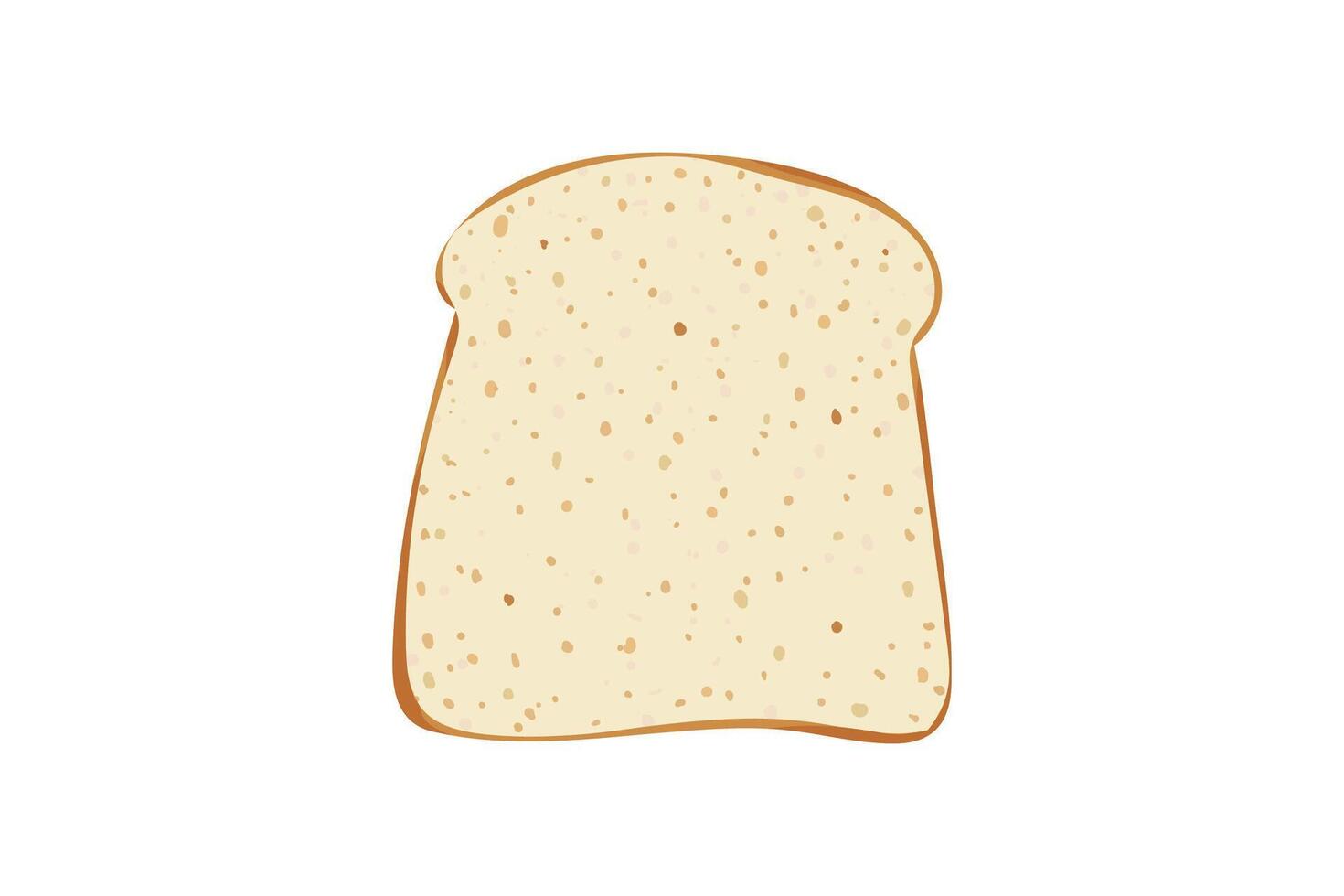 Toast icon slice. Illustration of Bakery Food. vector