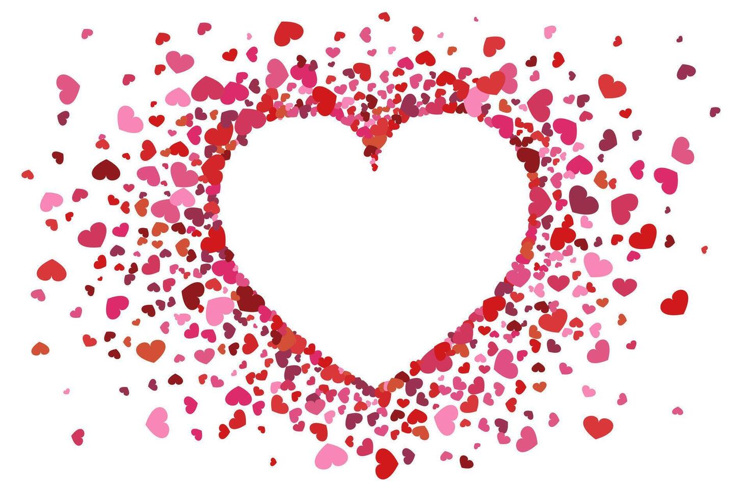 A heart shape postcard. Congratulations on Valentines Day. vector