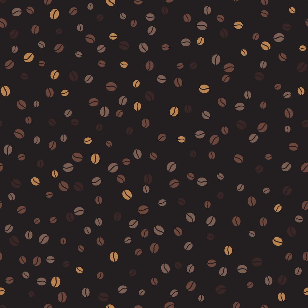 Coffee beans. Seamless pattern background. Mocha, espresso and cappuccino vector