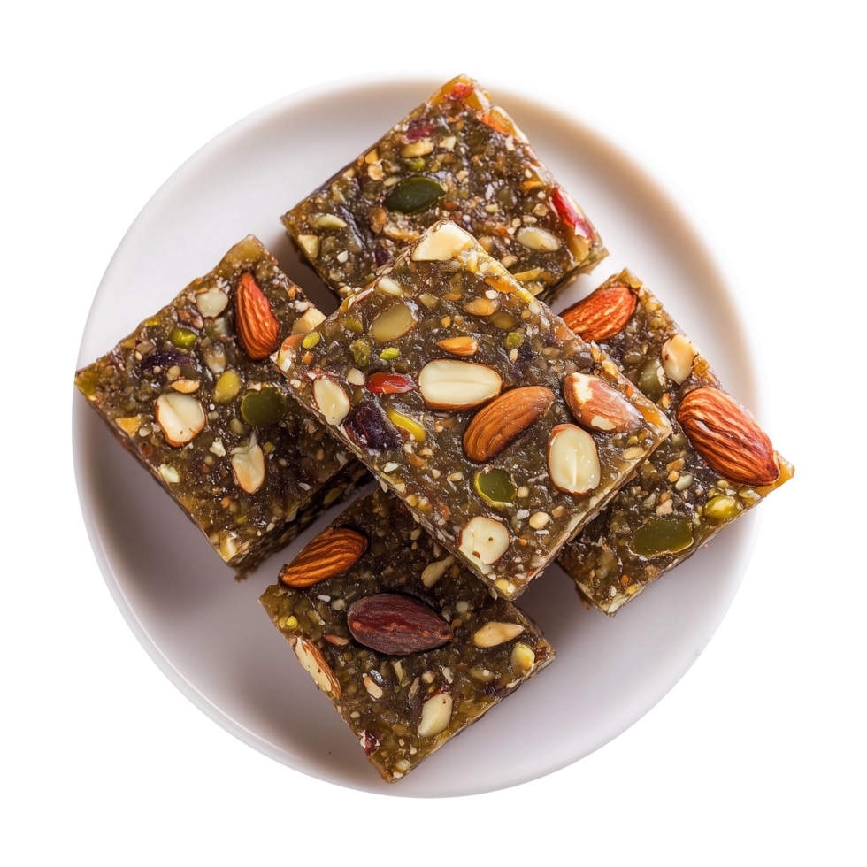 Artisan Khajoor Dry Fruits Burfi with Dates and Nuts Isolated on Transparent Background Ideal for Food Branding and Marketing Graphics. png