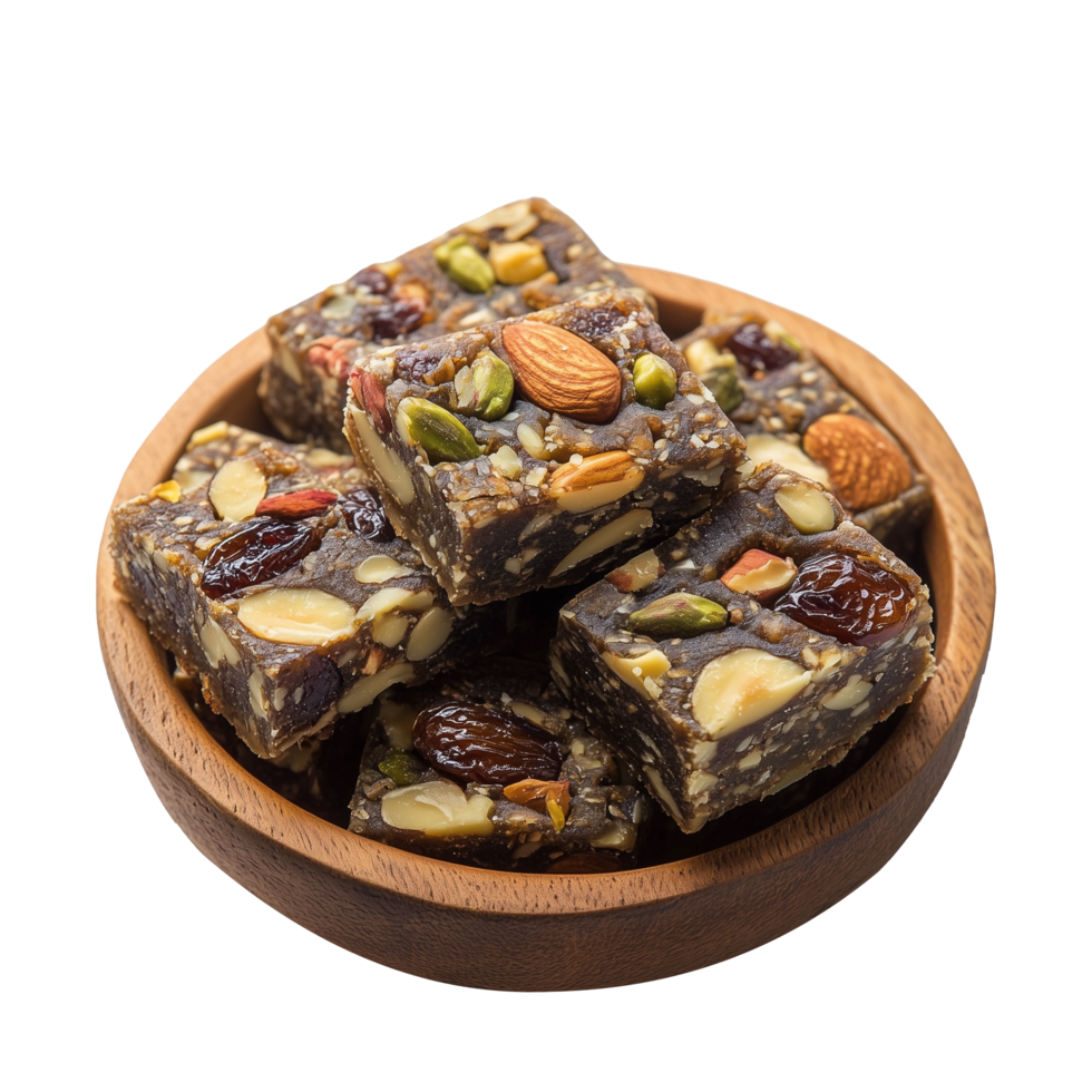 Nourishing Khajoor Burfi Made of Dates and Dried Fruits Isolated on Transparent Background Great for Engaging Social Media Posts. png