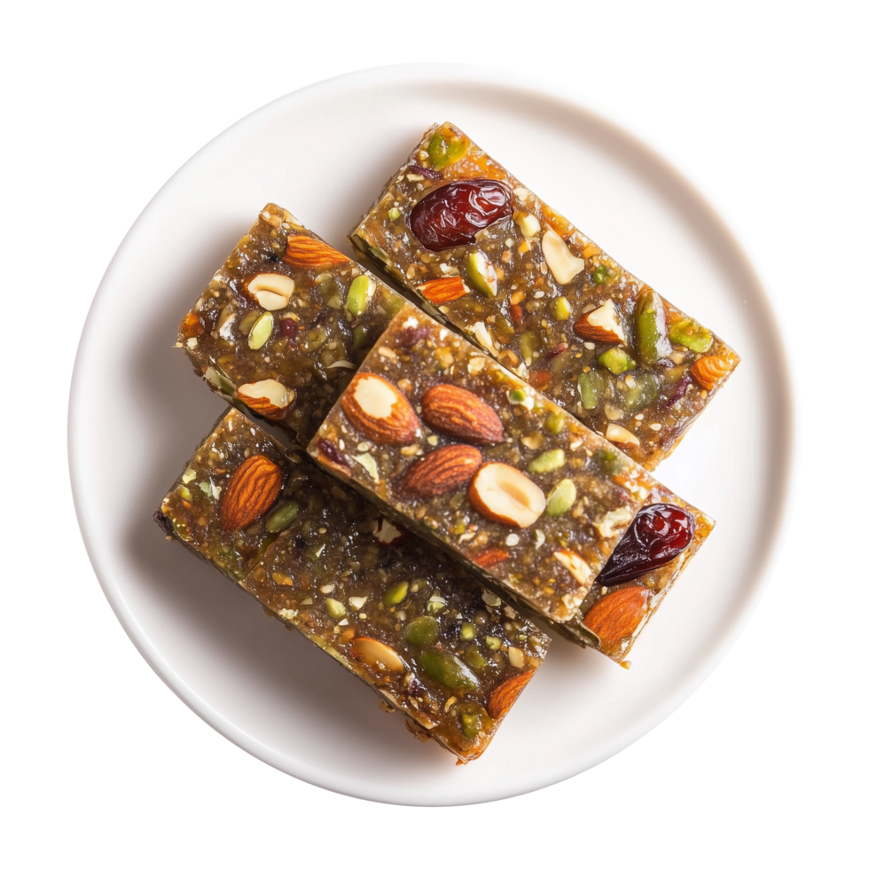 Delicious Khajur Barfi with Dates and Nuts Isolated on Transparent Background Perfect for Product Banners and Social Media Promotions. png