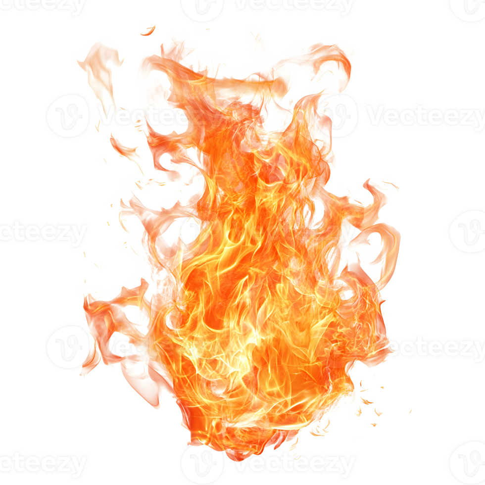 Glowing Fire Flame Graphic Isolated on Transparent Background Perfect for Visual Banners and Product Designs. png