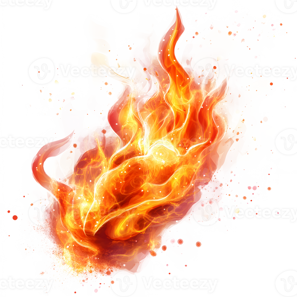 Dynamic Fire Element Isolated on Transparent Background Ideal for Creative Covers, Ads, and Product Displays. png