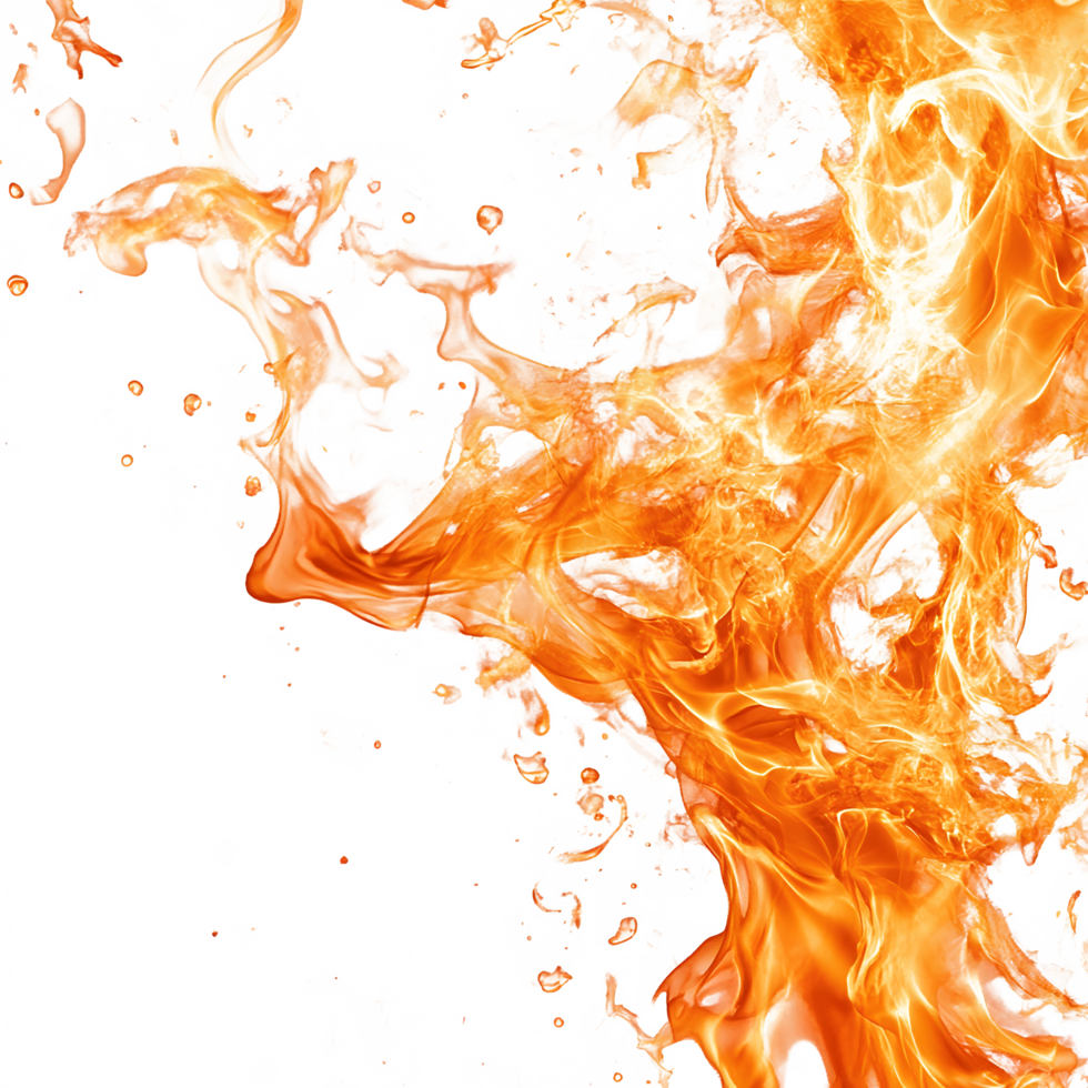 Bright Fire Flame Isolated on Transparent Background Energize Social Media Posts and Product Promotions. png