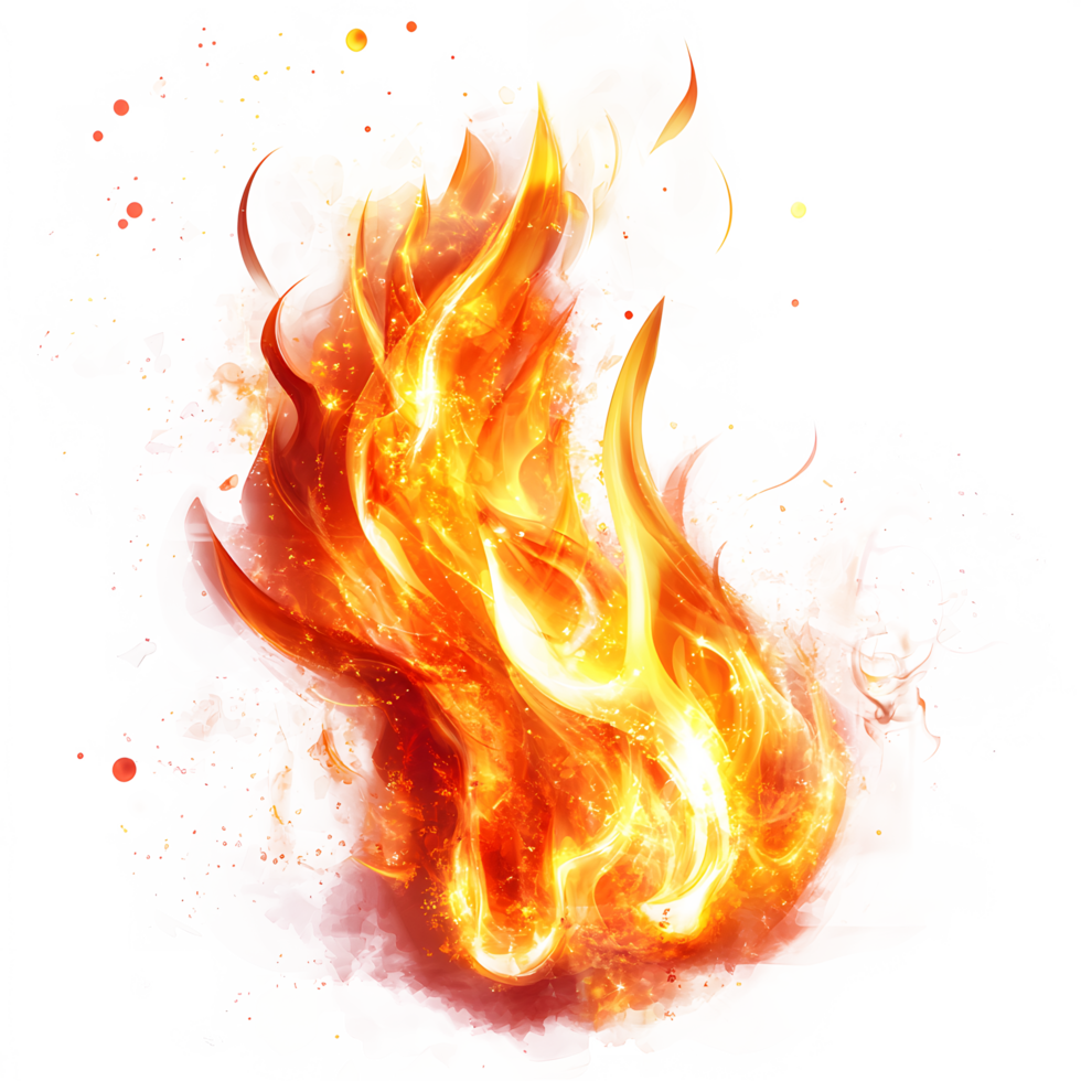 High-Quality Fire Flame Isolated on Transparent Background Great for Product Showcases and Eye-Catching Banners. png