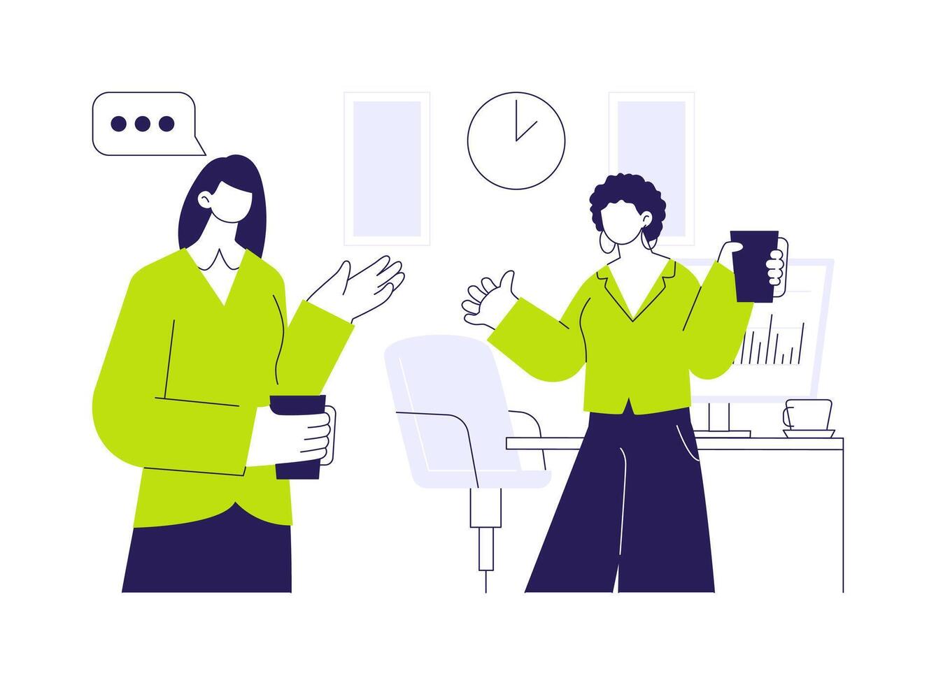 Internal communication abstract concept illustration. vector