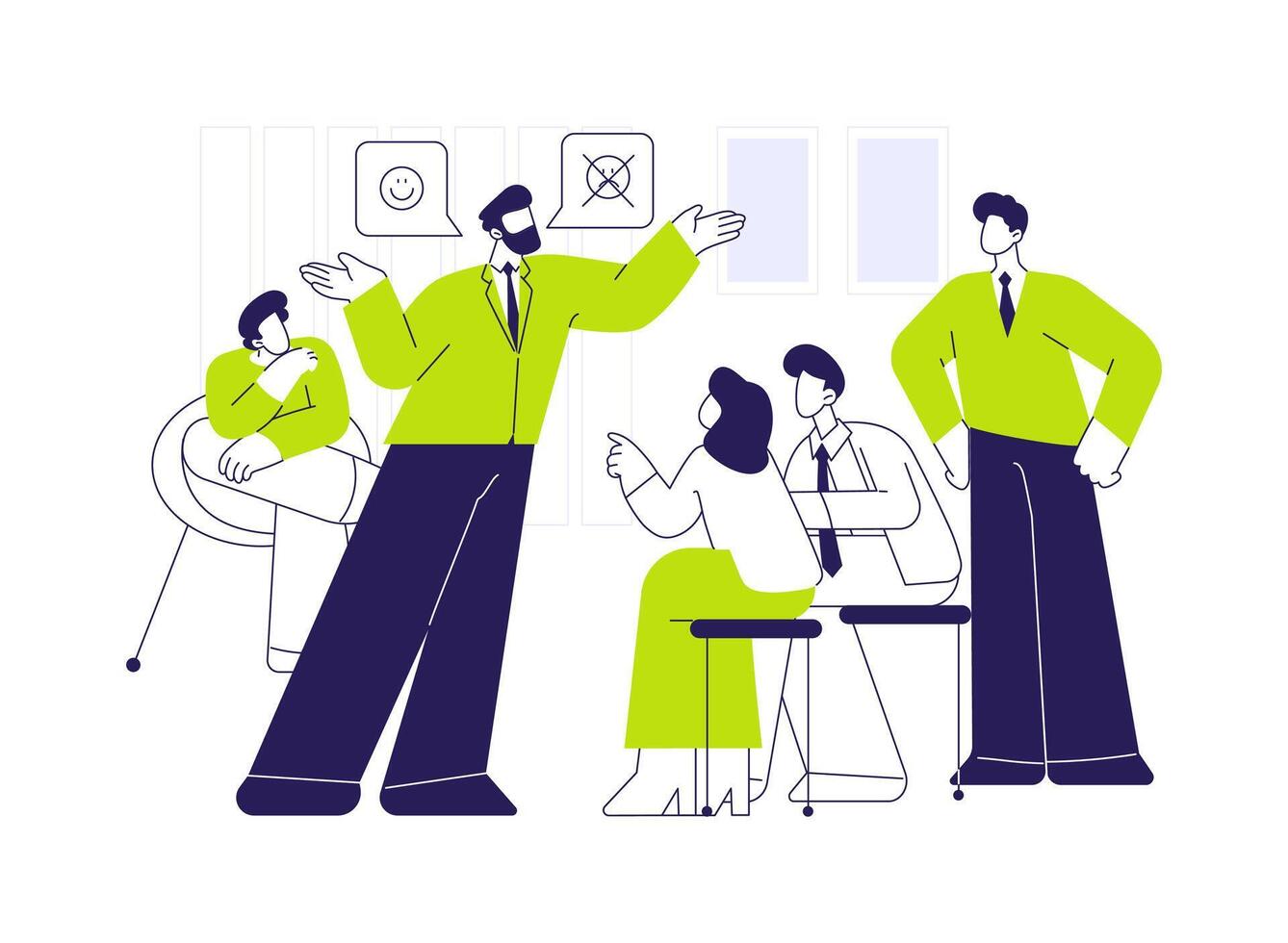 Communication improvement abstract concept illustration. vector