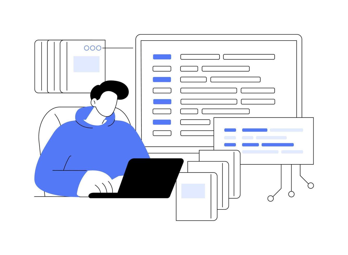 Programming language learning isolated cartoon illustrations. 51495506 ...