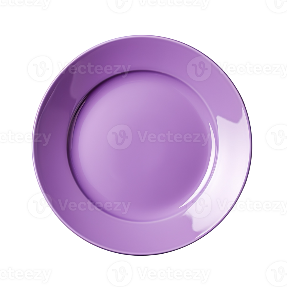 A purple plate isolated on transparent background png