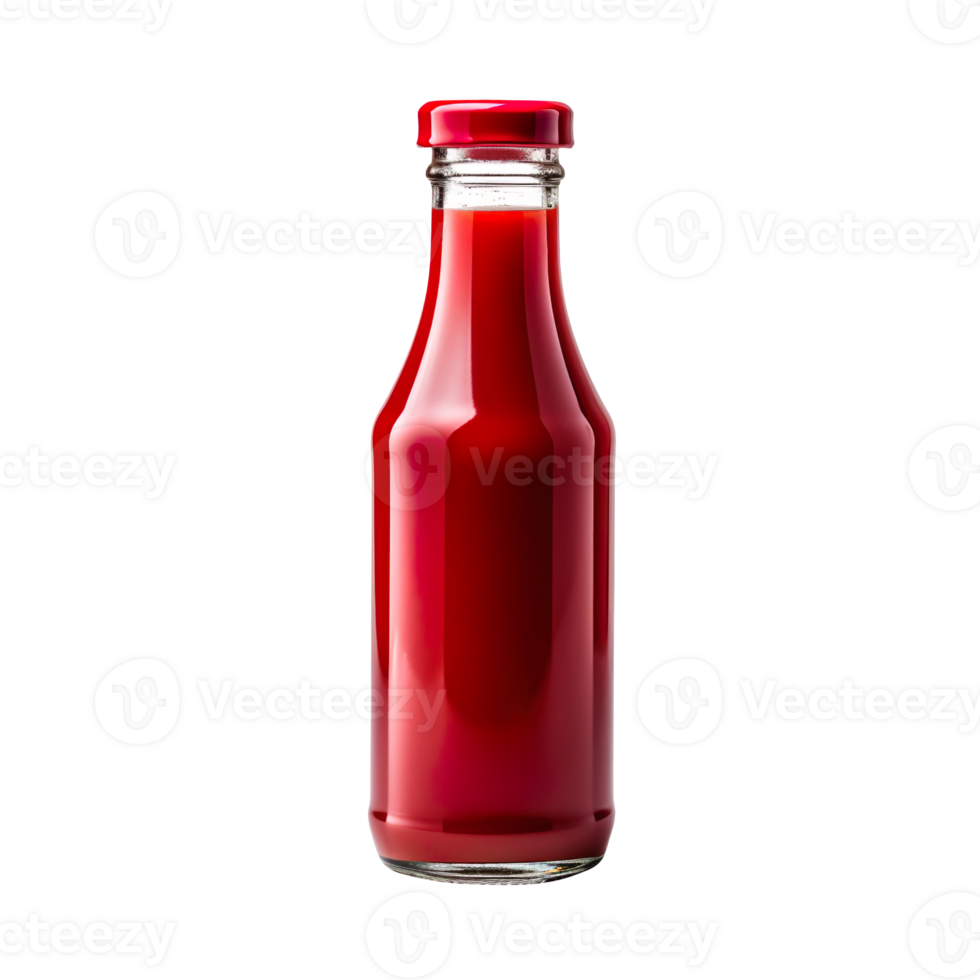 a bottle of red hot sauce isolated on transparent background png