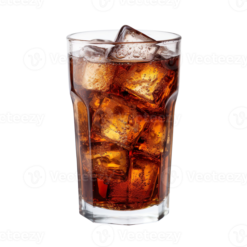 A glass of cola drink isolated on transparent background png