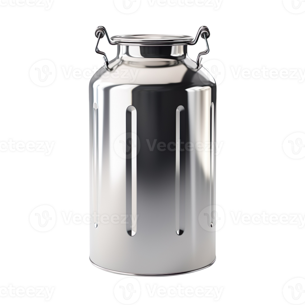 aluminium milk can isolated on transparent background png