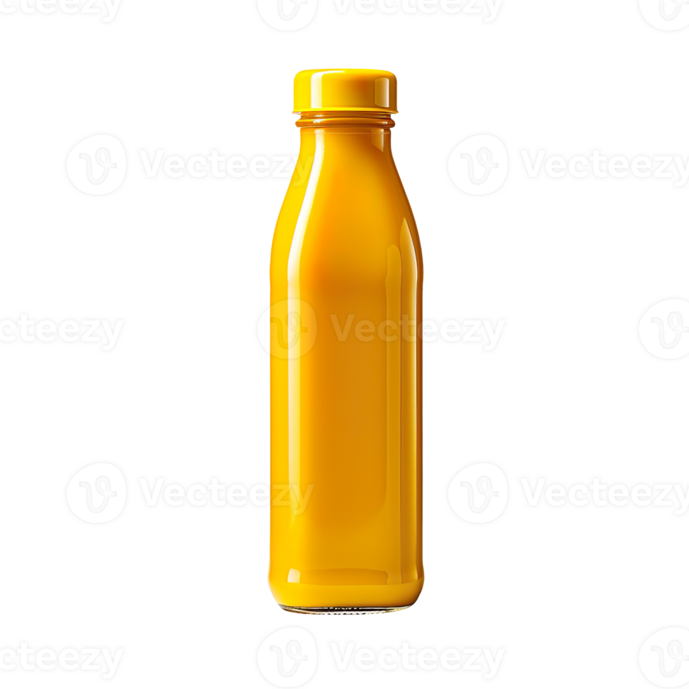 A yellow mustard bottle isolated on transparent background png