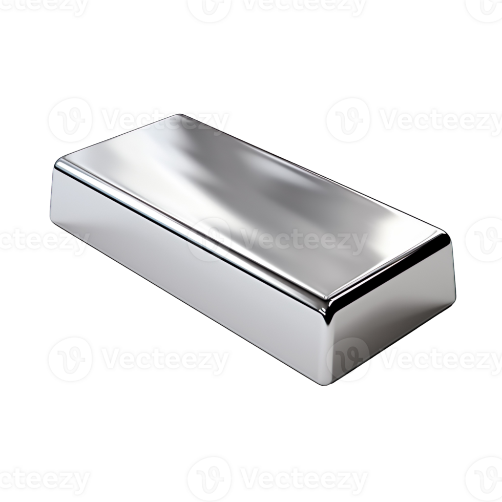 A silver bar isolated on transparent background png